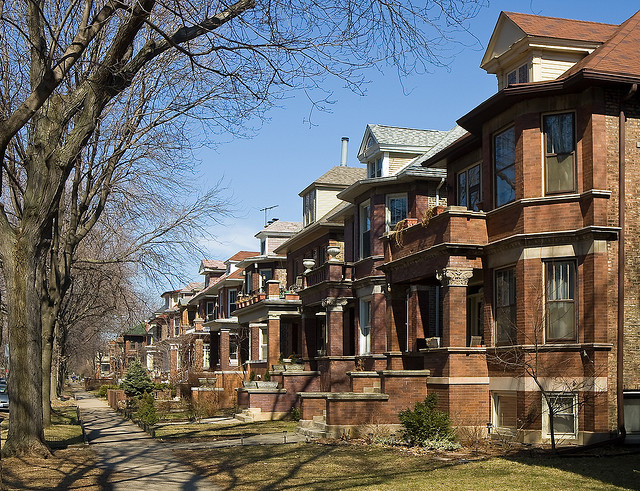 Two-flats in Chicago. Credit: Jeremy Atherton, Flickr.