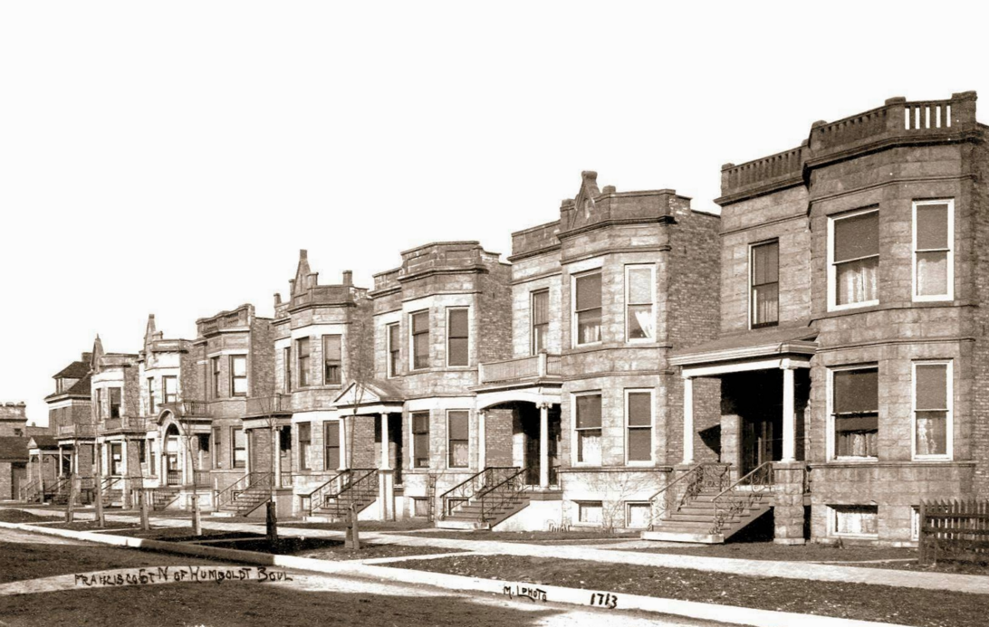 A brand-new subdivision of apartment buildings, 1911. Credit: Chuckman Collection