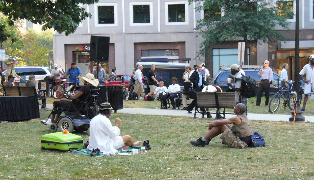 The well-used Farragut Square. Credit: Karen Rustad, Flickr