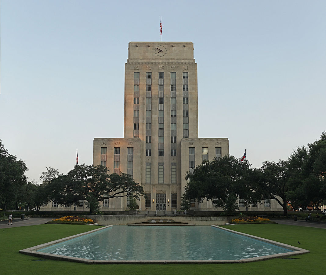 Houston City Hall, where they don't write zoning codes. Credit: Wikimedia Commons