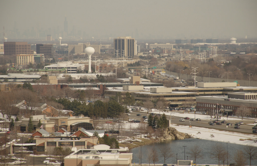 DuPage County's I-88 corridor, looking towards downtown Chicago. Credit: bujcich, Flickr