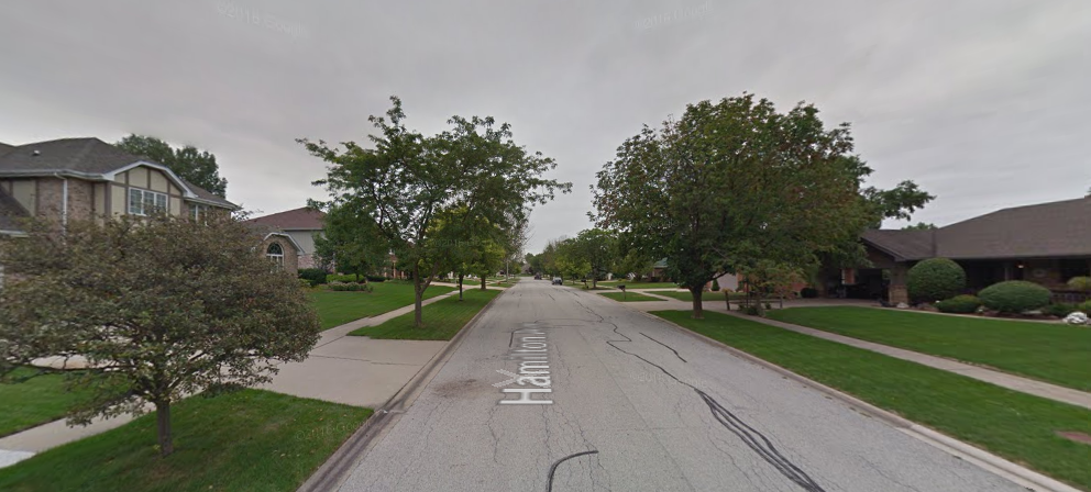 A typical street in Frankfort, IL, with large single-family homes. Credit: Google Maps